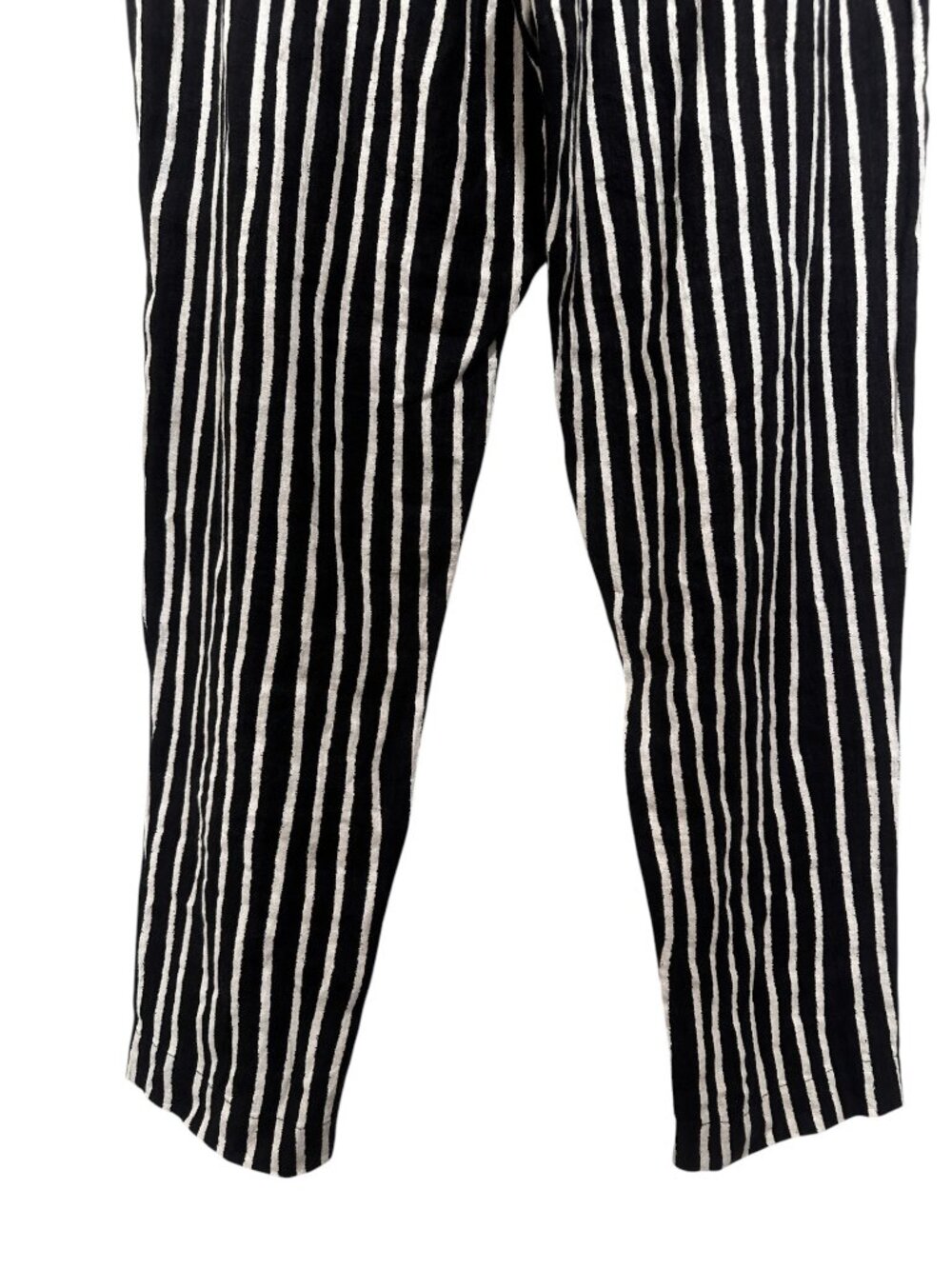 Bitte Kai Rand Linen Strips Tapered Pants Womens Large Ballon Leg Zebra Print - Picture 8 of 15